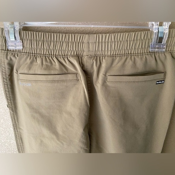Hurley Jogger Pants Boys Size 10/12 Beige Elastic Waist Drawstring H2O Dri - Picture 5 of 10